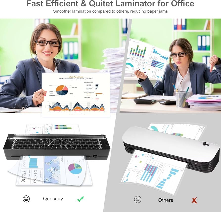 Laminator 13-inch Thermal Laminator with A3Laminating Sheets 10pcs, with Paper Cutter and Corner Rounder,with 2-Min Faster Preheat,Mini Personal Lamination Machine withr for Teacher Home -A3-399