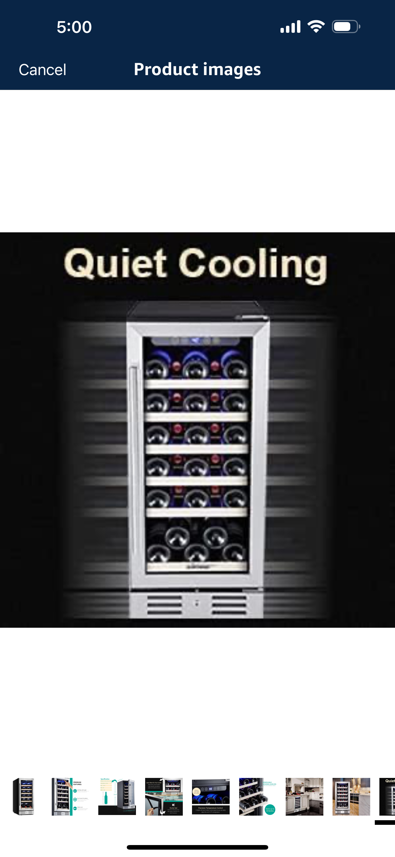 Kalamera Mini Fridge 15" Wine Cooler Refrigerator - 30 Bottle Wine Fridge with Stainless Steel Refrigerator& Double-Layer Tempered Glass Door and Temperature Memory Function Built-in or Freestanding