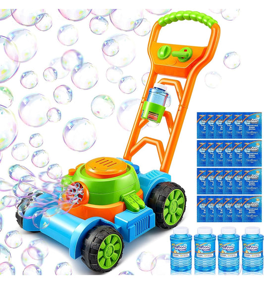 Bubble Lawn Mower Toddler Toys - Kids Toys Bubble Machine Summer Outdoor Toys Games, Bubble Mower Push Toy Outside Toys for Toddlers Preschool Kid Boys Girls Birthday Gifts