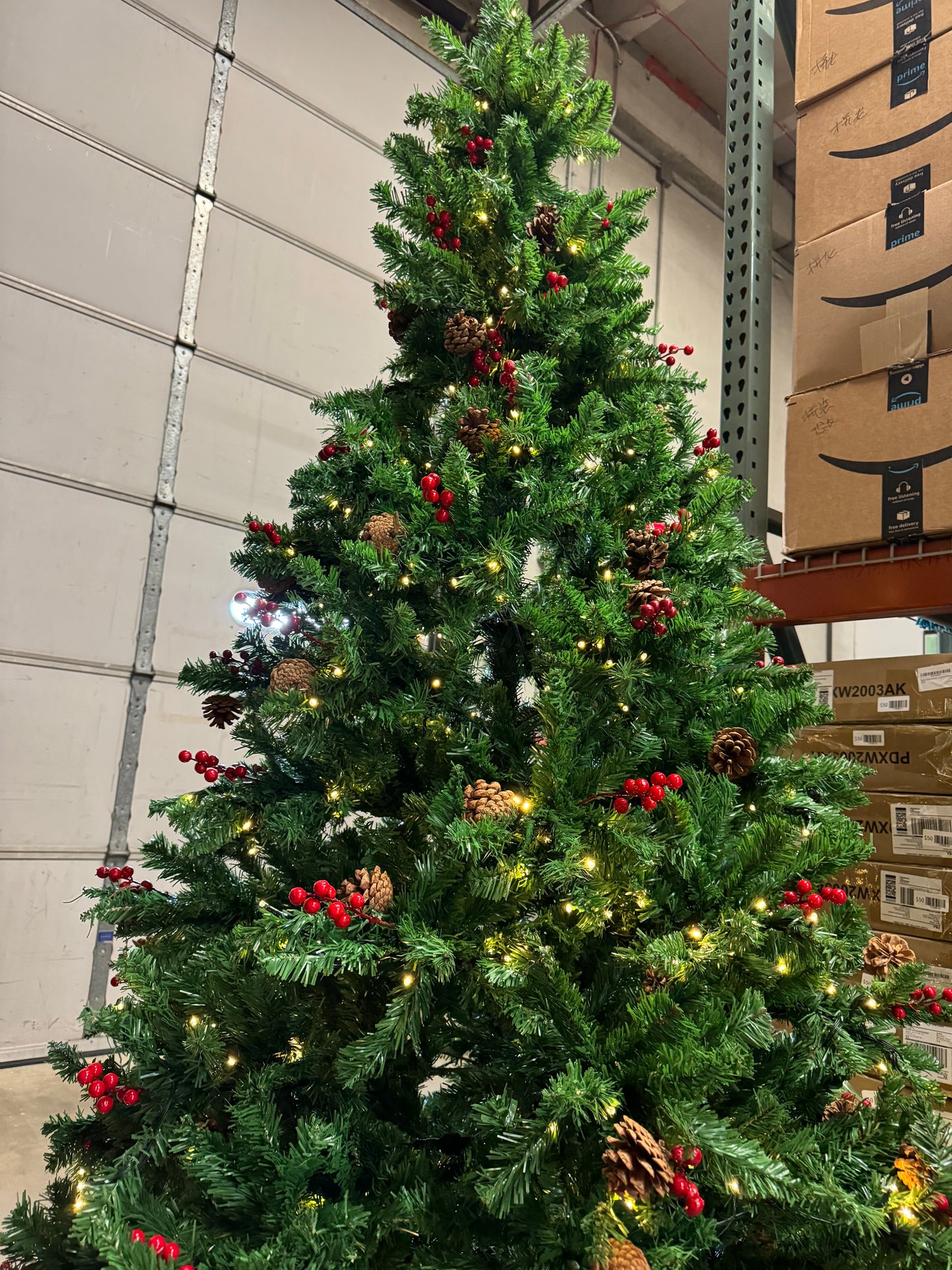 7.5 Feet Premium Full Artificial Pre-lit Christmas Tree