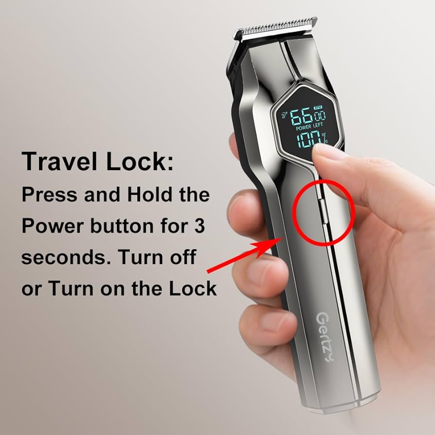 GERTZY 5-in-1 Electric Beard Trimmer Magnetic Replacement Heads, Professional Cordless Hair Clippers for Men Rechargeable, IPX7 Waterproof Grooming Kit for Mustache, Body, Nose, Gifts for Men