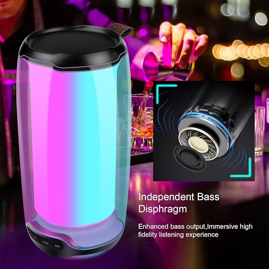 Portable Bluetooth Speakers,Karaoke Machine, Portable Bluetooth Karaoke Speaker with 2 Bluetooth Microphones, TWS Pairing, bass/Treble Adjustment,LEDlights,for Singing/Birthday Parties/Homes