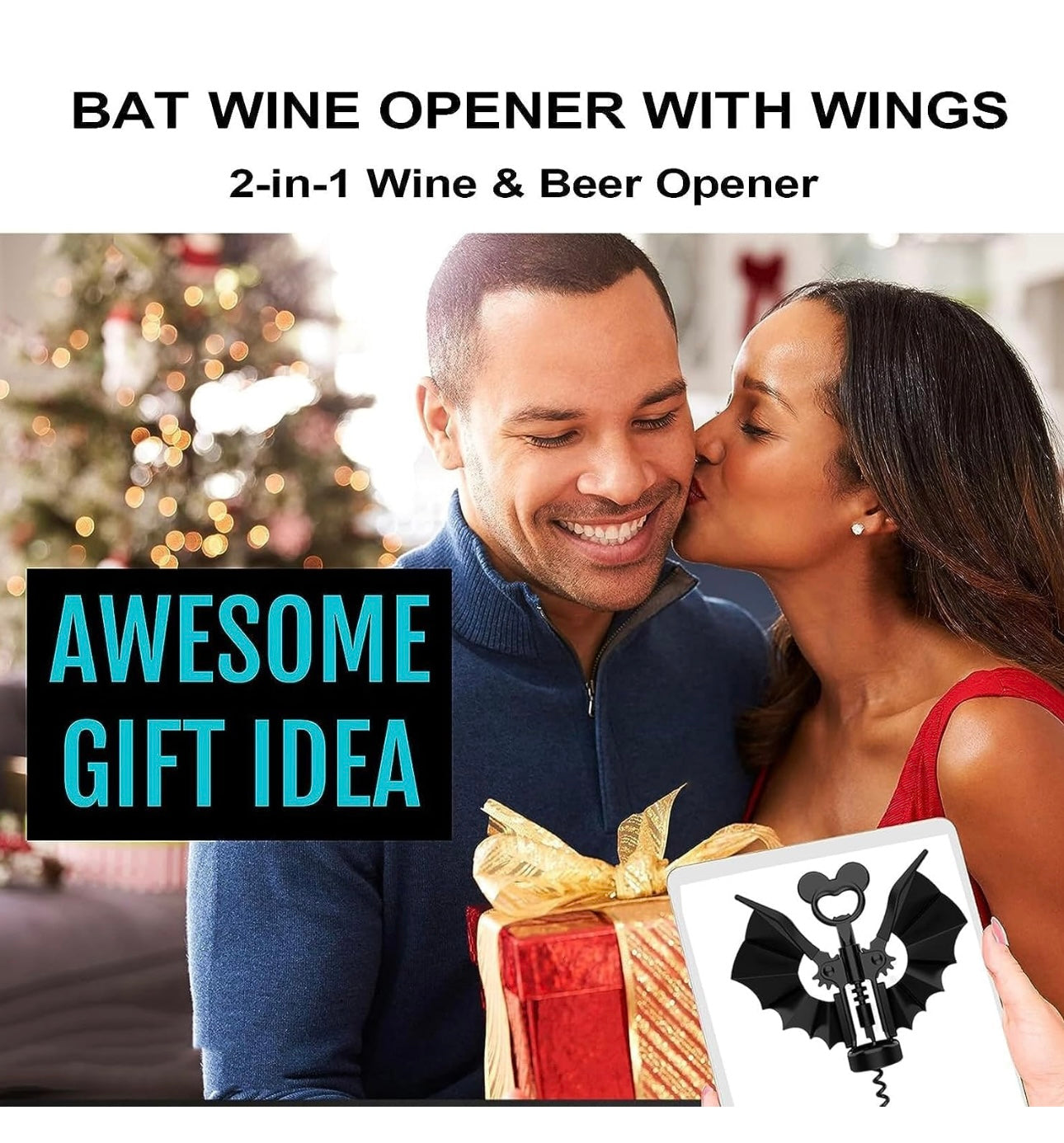 Bat Wine Opener with Wings Wine and Beer 2-in-1 Bottle Opener Bat Shape Bottle Opener for Home Wine Clubs Bars