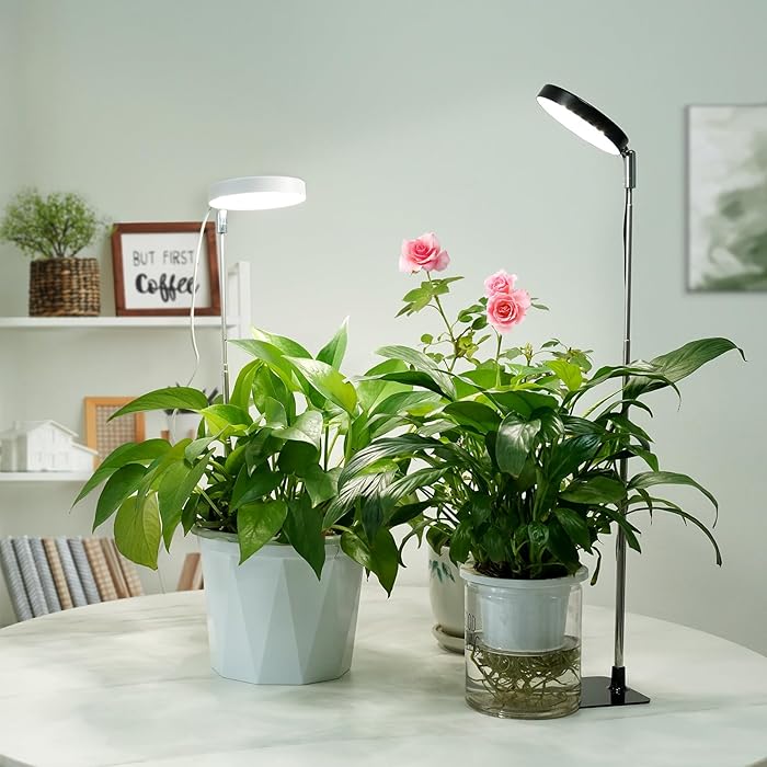2 Packs Grow Lights for Indoor Plants Full Spectrum, 48 LEDs Plant Light for Indoor Plants with 2 Mounting Options, 3 Optional Spectrums, 3/9/12Hrs, 10 Brightness, 2 Packs
