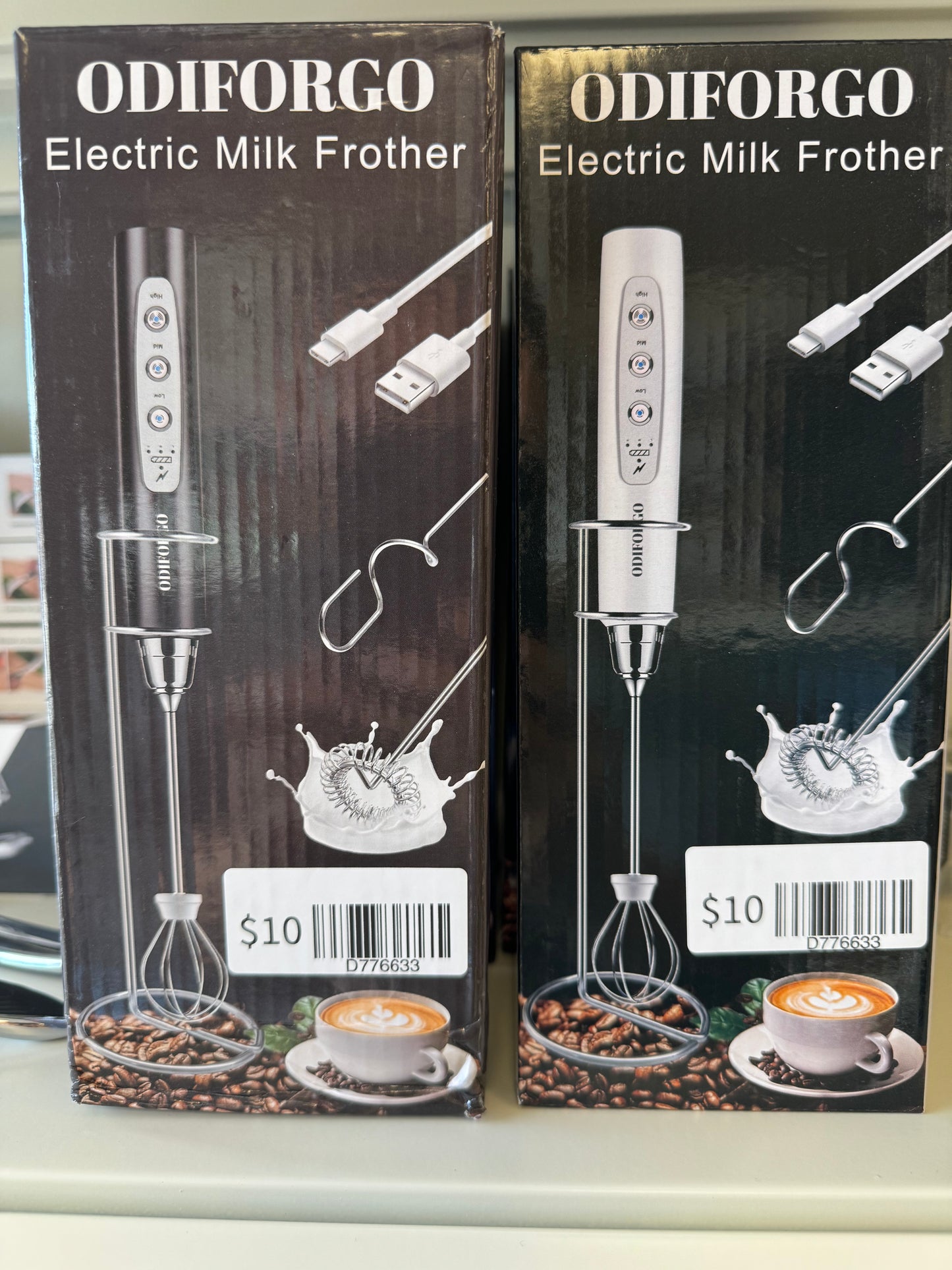 Milk Frother Handheld for Coffee with Stand, Rechargeable Drink Mixer with 3 Heads 3 Speeds Electric Coffee Frother Whisk, Gift for Many Occasions and Festival