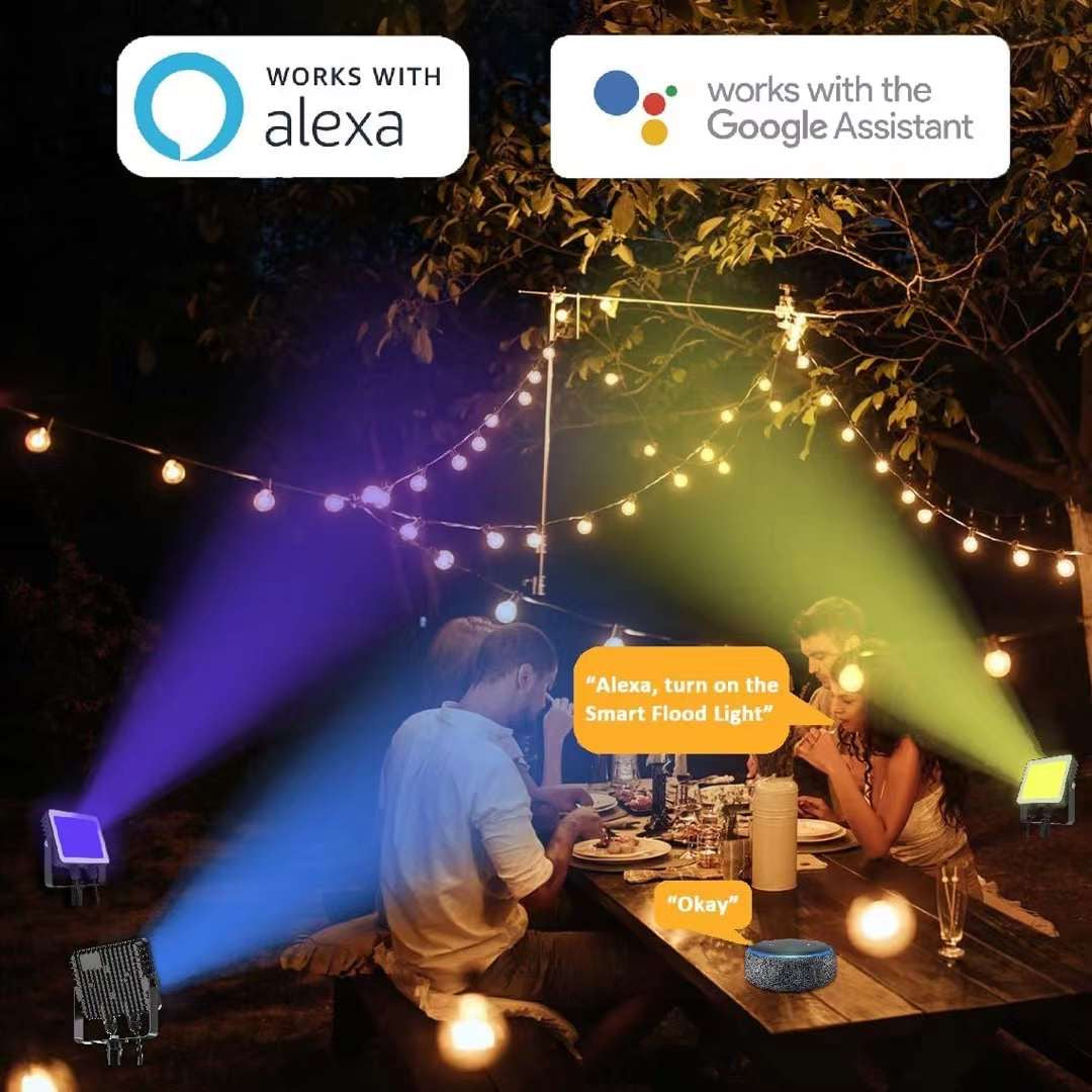 4 pack RGB LED Flood Lights with Bluetooth APP Control, IP66 Waterproof, Timing - For Indoor & Outdoor Landscape Lighting