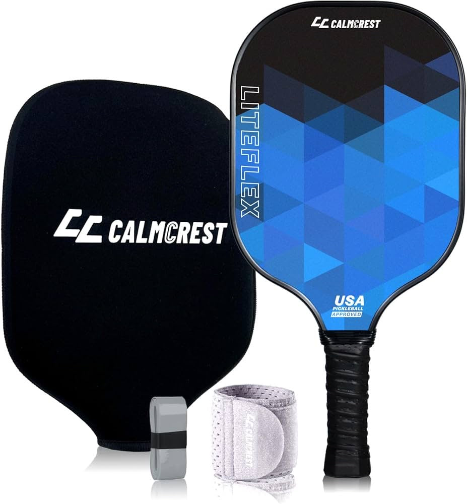 Pickleball Paddles, USAPA Approved Fiberglass Pickleball Paddles Set of 2, Lightweight Pickleball Rackets 2 Pack with 2 Wrist Bands, 2 Outdoor & 2 Indoor Pickleballs, Gifts for Men Women