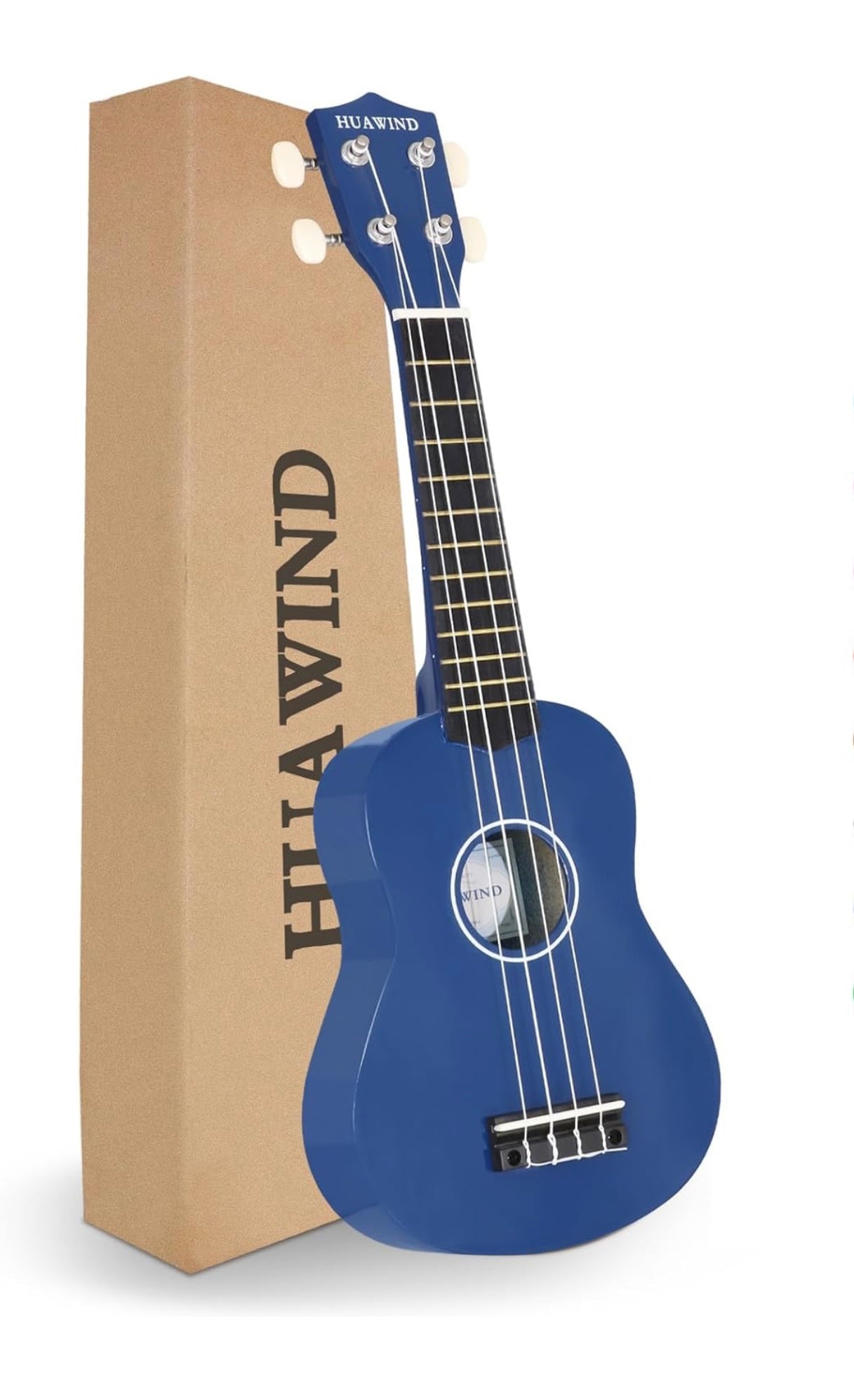 Ukulele, 21 inch Soprano Ukulele For Beginners, Hawaii Toddler Ukelele Four String Wood Uke Ukulele (Navy Blue)