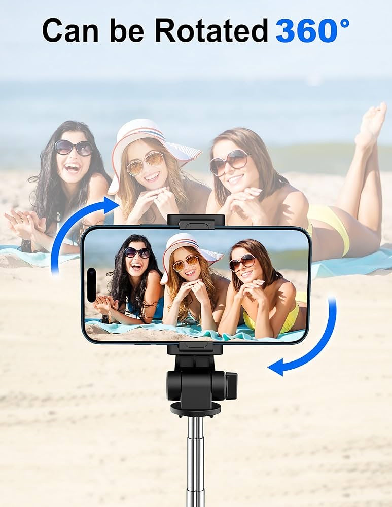 Phone Tripod Selfie Stick Tripod for iphone,Bluetooth Remote Selfie Stick Compatible with iPhone, GoPro, Samsung, Android