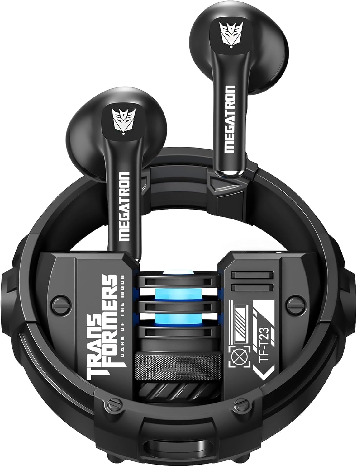 ZOMBIES CAT Transformers TF-T23 Wireless Bluetooth 5.4 Earphones, Bass Stereo, HD Mic, 60H Playtime, IPX5 Sweatproof for Android iOS Black