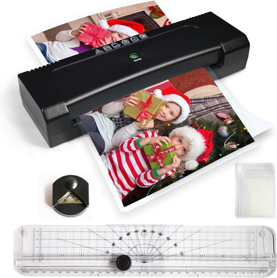 Laminator 9-inch Thermal Laminator with Laminating Sheets 10pcs, with Paper Cutter and Corner Rounder,with 2-Min Faster Preheat,Mini Personal Lamination Machine withr for Teacher Home…