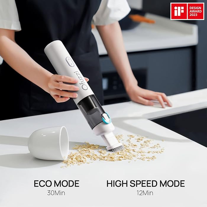 Ofuzzi H8 Apex Car Vacuum Cleaner, Portable Handheld Vacuum Cleaner with 12000Pa High Power, Ultra-Lightweight 1.2lbs, USB-C Fast Charging, Mini Car Vacuum for Car, Home, Pet Hair