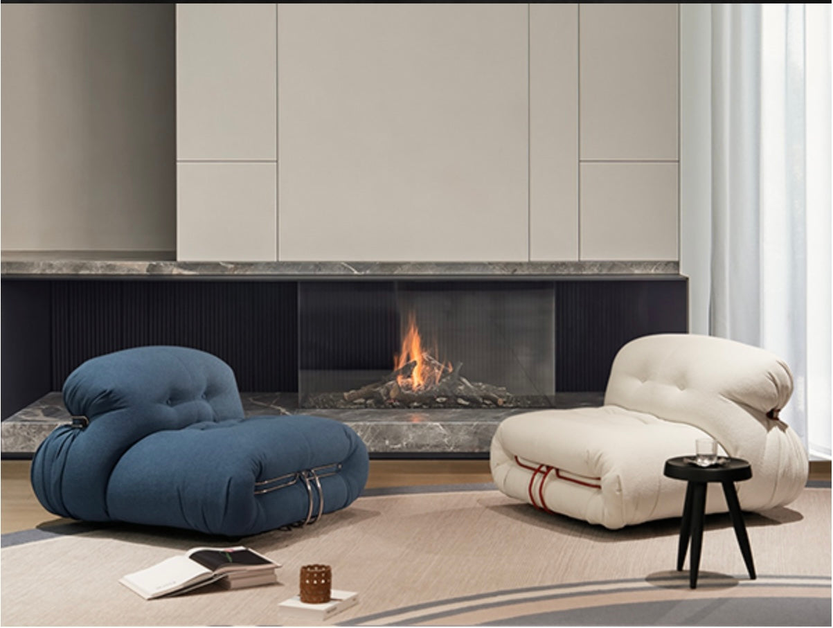 Living Room Accent Chair, Comfy Single Sofa Chair, Metal Brace Design Fireside Chair for Room and Leisure Spaces