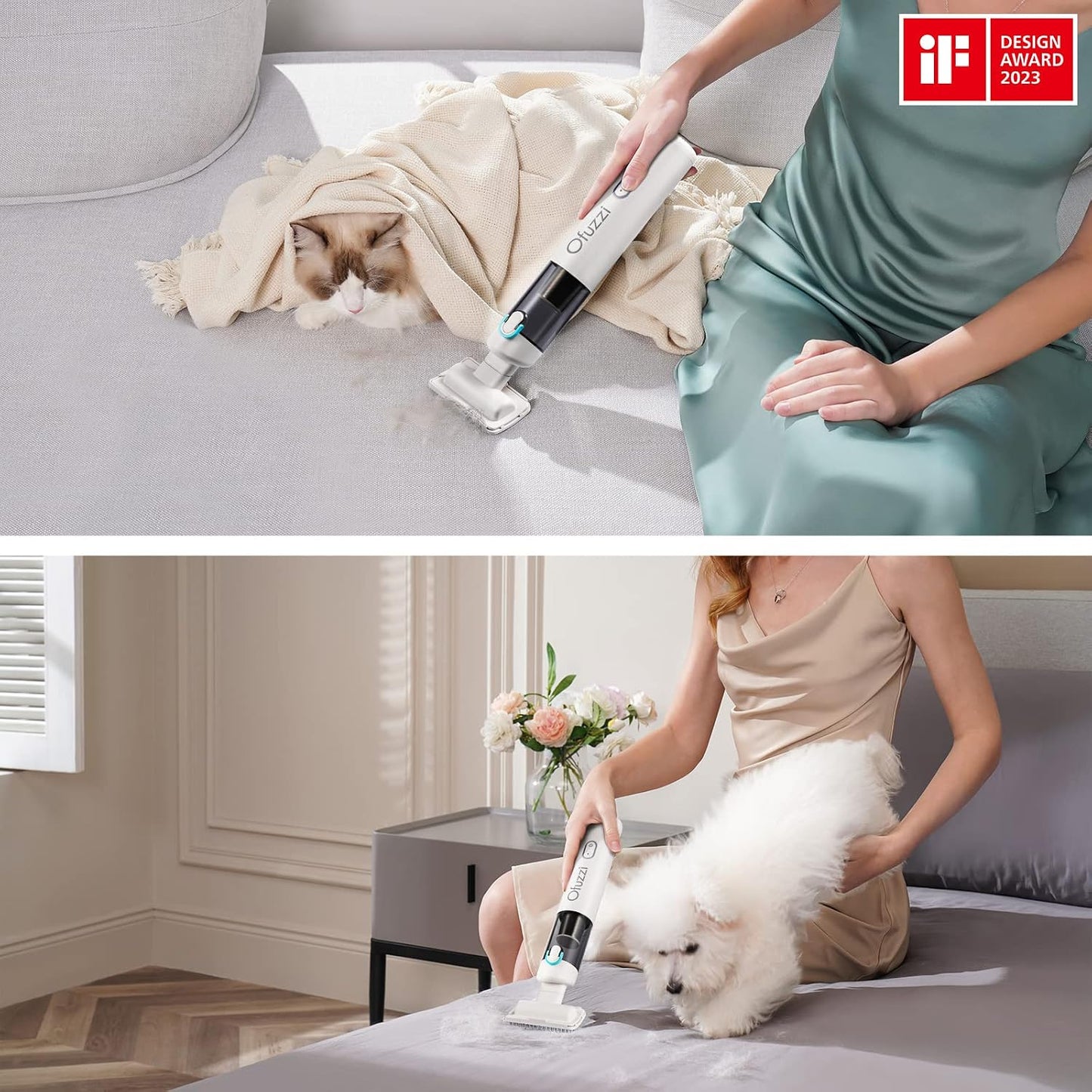 Ofuzzi H8 Apex Car Vacuum Cleaner, Portable Handheld Vacuum Cleaner with 12000Pa High Power, Ultra-Lightweight 1.2lbs, USB-C Fast Charging, Mini Car Vacuum for Car, Home, Pet Hair