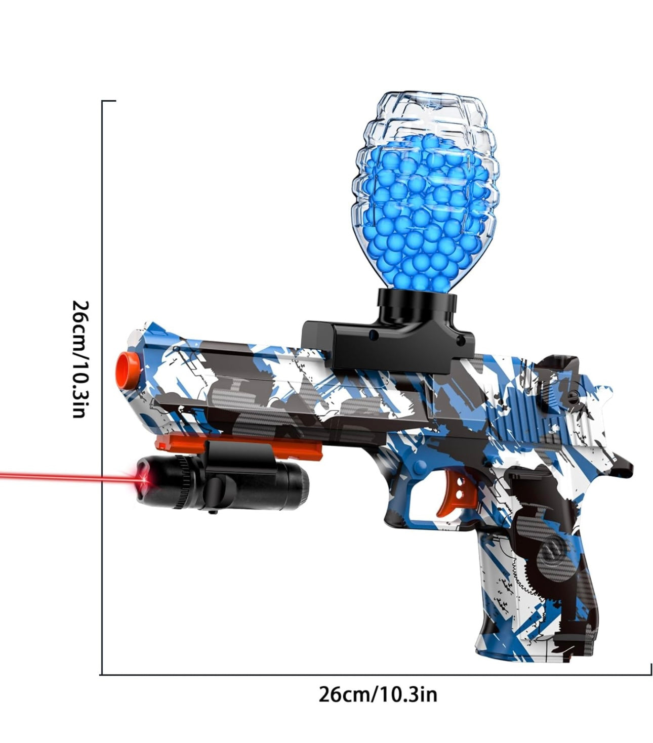 Electric Gel Ball Blaster, High Speed Automatic Splatter Ball Blaster with 40000+ and Goggles