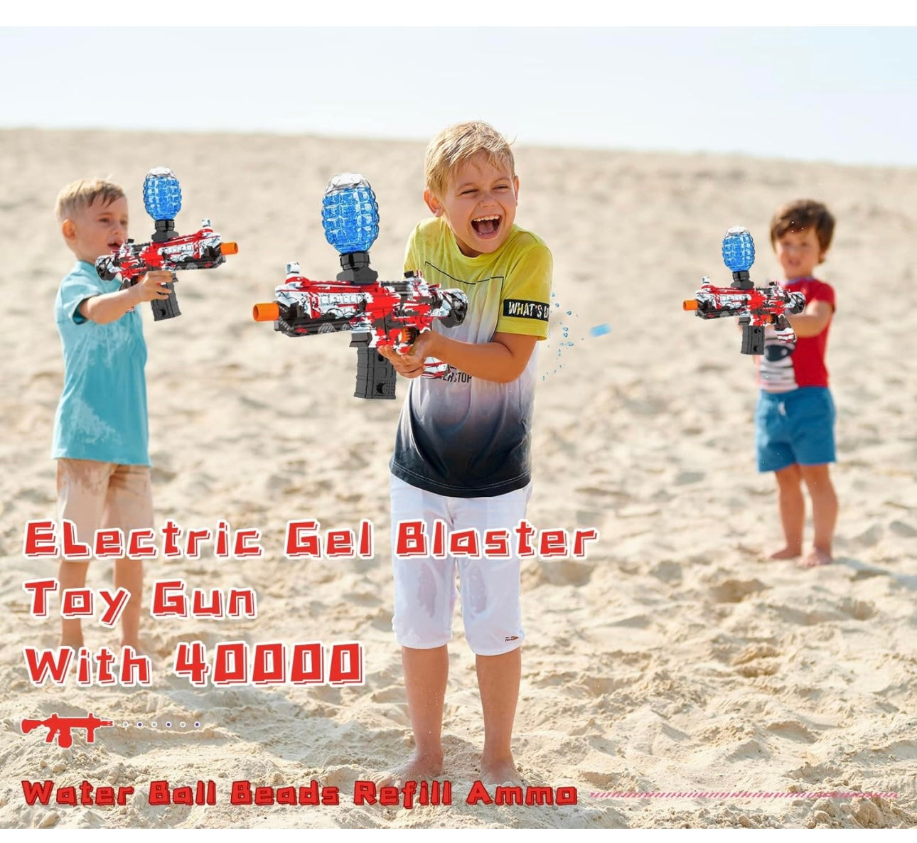 Electric Gel Ball Blaster, High Speed Automatic Splatter Ball Blaster with 40000+ and Goggles