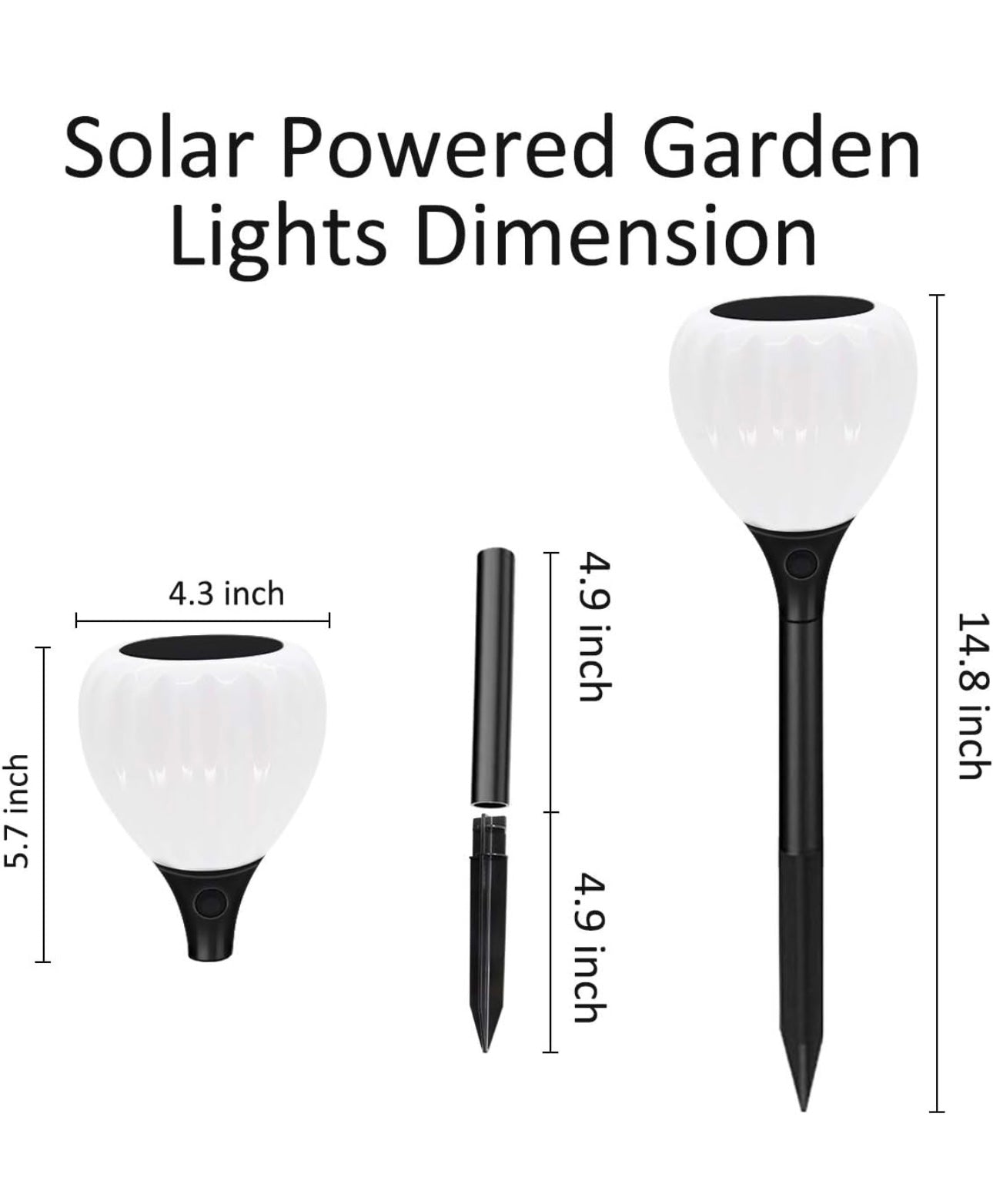 4 Pcs Solar Pathway Lights Outdoor Waterproof Halloween,Solar Powered Garden Decorations,LED Landscape Path Lights for Patio, Lawn,Yard,Walkway