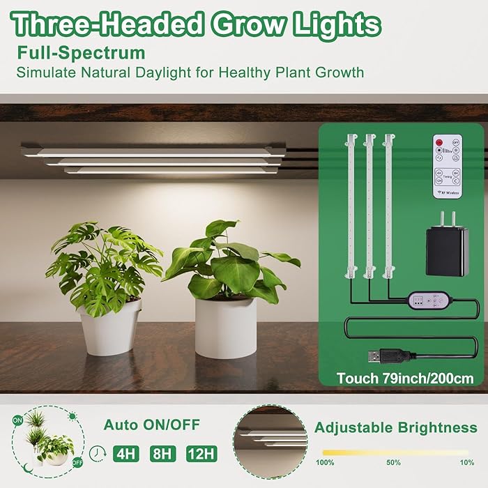 Plant Stand Indoor with Grow Lights - 8 Tiered Tall Indoor Plant Display Shelf, 61" Corner Indoor Plants Rack, Metal Plant Flower Holder for Living Room, Patio, Balcony