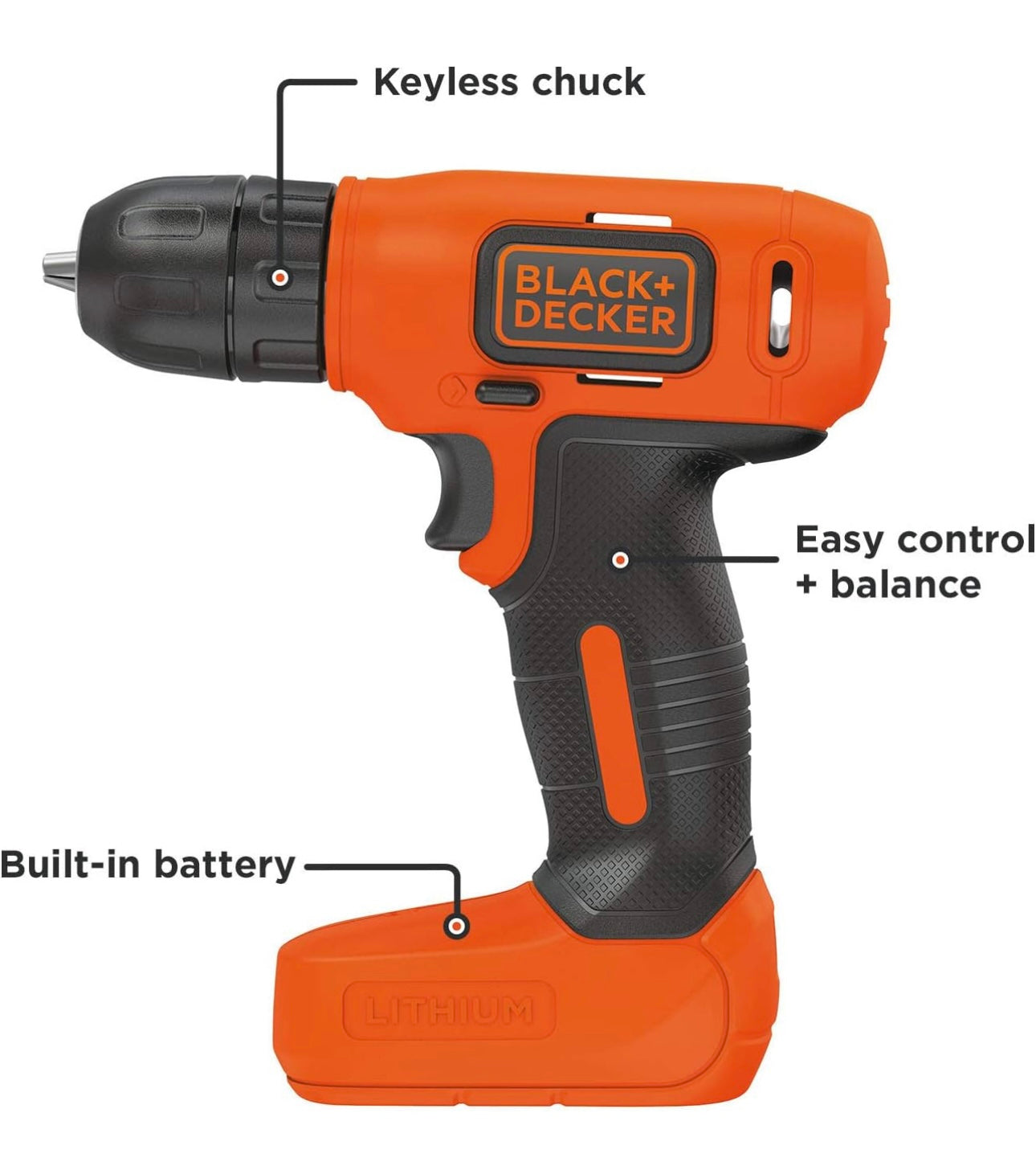 BLACK+DECKER 8V MAX Cordless Drill/Driver (BDCD8C)