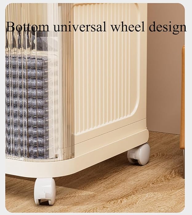Stackable Storage Bins with Lid,Collapsible Storage Bins for Closet Organizers,Foldable Plastic Sliding Door Box Containers for Home Office Dorm (21.65"×12.99"×12.99",White,3)