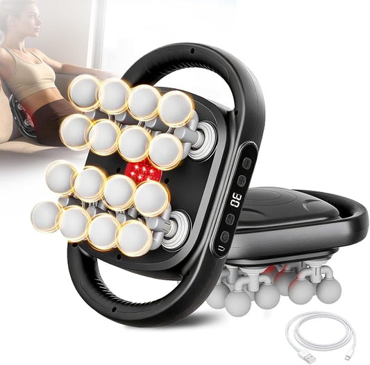 16 Head Deep Tissue Massage Gun, Percussion Back Massager with Time Adjust
9 Modes & 20 Intensities, Portable Handheld Muscle Massager for Body,Shoulder,Neck,Legs,Foot,Pain Relief, Gifts for Men Women