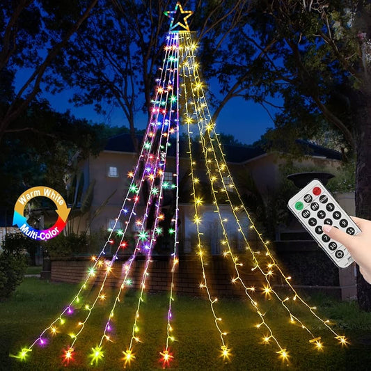 Christmas Decorations Light Outdoor, Color Changing Christmas Lights 11 Lighting Modes with Remote 16.4FT 320 LED Star String Lights Waterproof Christmas String Lights for Tree Xmas New Year