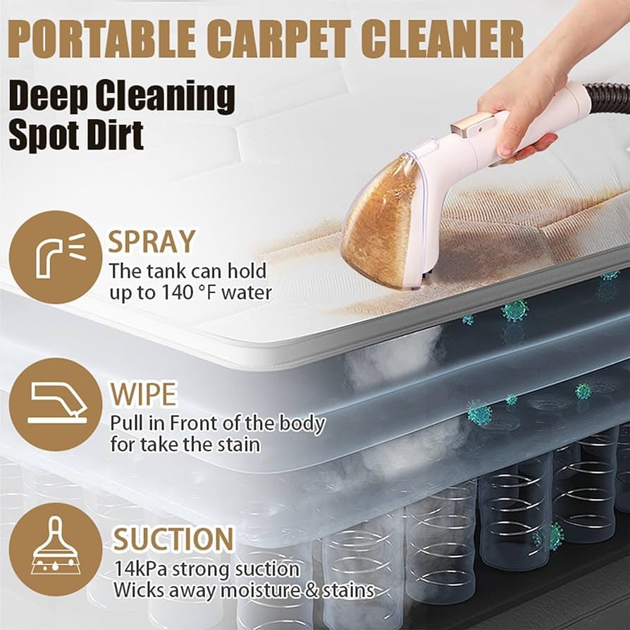 Carpet Cleaner Pro, Spot Cleaner For Carpet/Couch & Upholstery, 14kpa Powerful Suction Carpet Shampooer With Deep Cleaning, 68 Oz Capacity Spot Remover Cleaner For Car, Pet Stains, Furniture